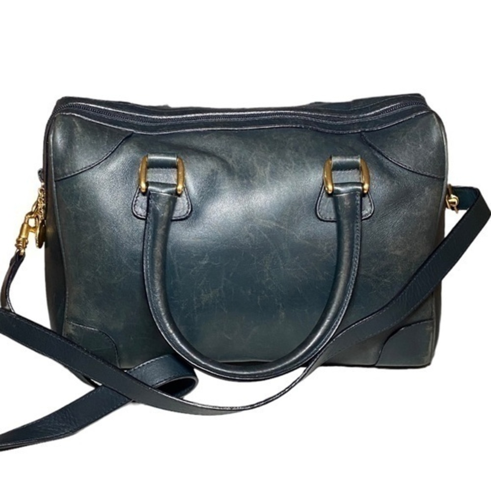 GUCCI Leather Shoulder Duffel Bag